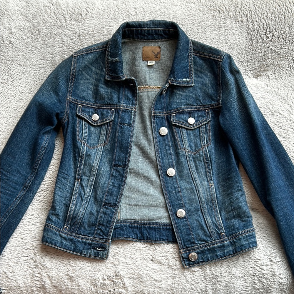 Denim Jacket with Button Details